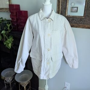 90s Vtg Northern Reflections Women's Medium Cotton Canvas Chore Barn Coat Style